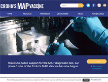 Tablet Screenshot of crohnsmapvaccine.com